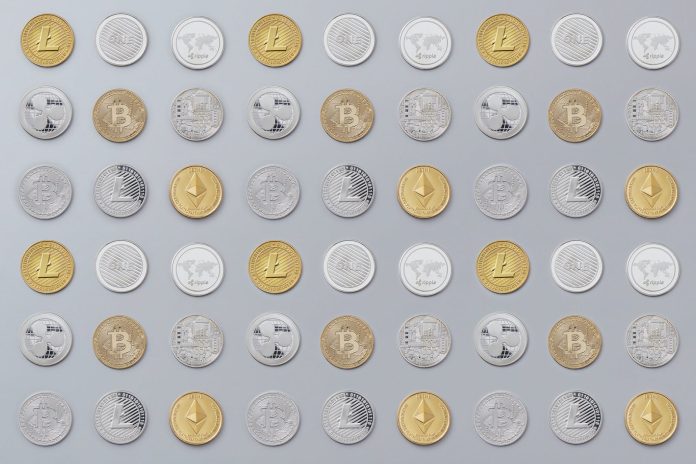 gold and silver cryptocurrency coins