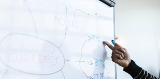 What is Cryptocurrency Affiliate Marketing? person writing on a whiteboard