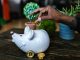 What are Cryptocurrency Airdops? a person putting bitcoin in a piggy bank