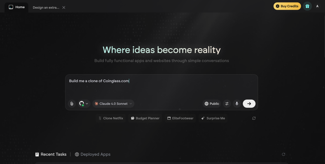 Emergent.sh UI