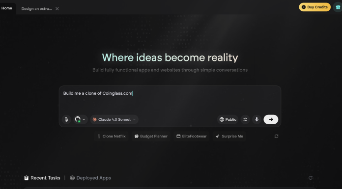 How to Use Emergent.sh to Build Powerful Cryptocurrency Websites and Apps Effortlessly Emergent.sh UI