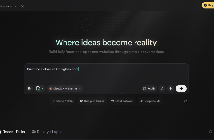 How to Use Emergent.sh to Build Powerful Cryptocurrency Websites and Apps Effortlessly Emergent.sh UI
